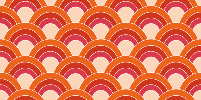 Dywan winylowy wzór geometryczny kolorowe wzory łukowe - TenStickers