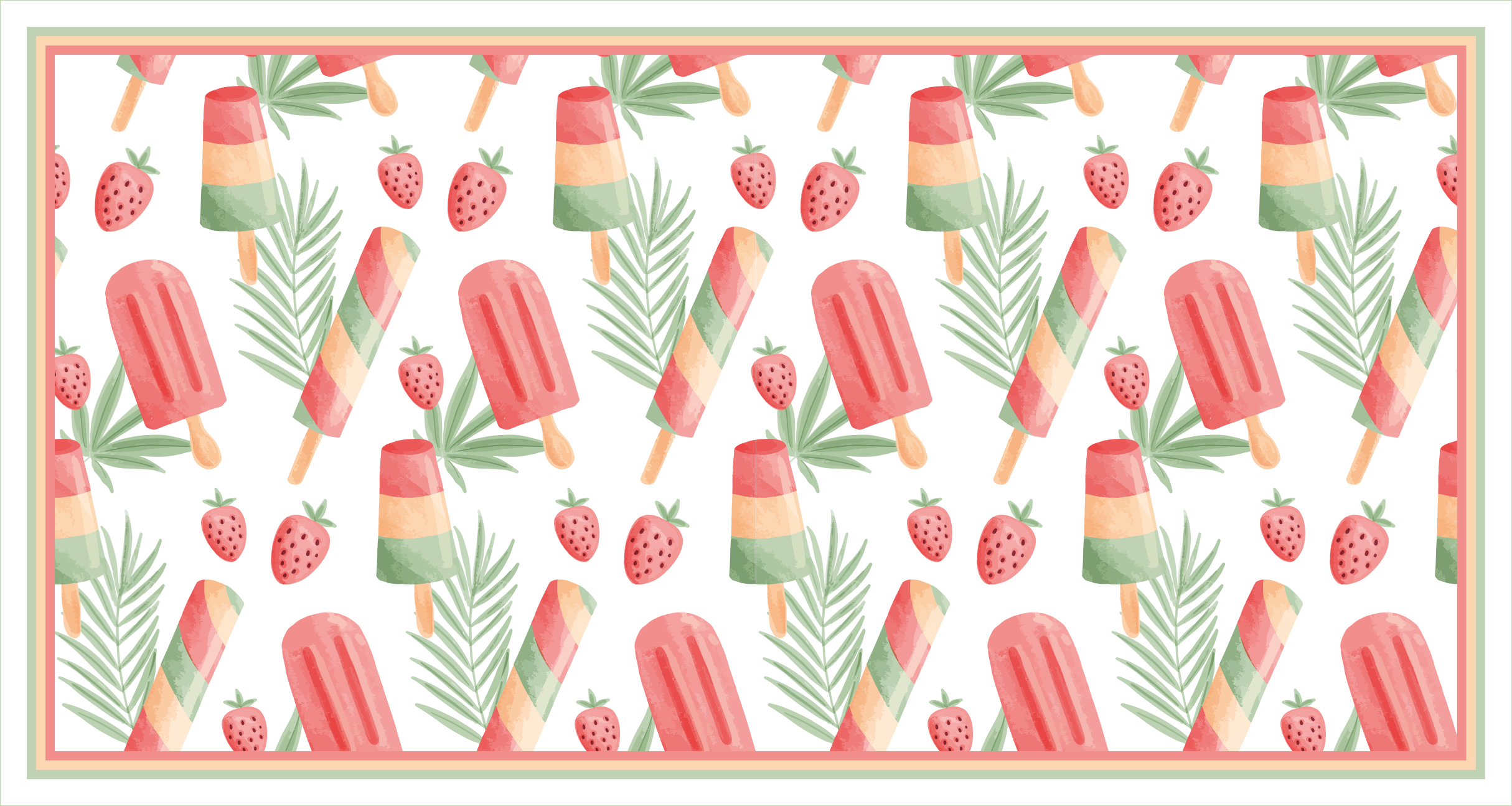 Dziecięcy dywan winylowy kolorowe lodowe smakołyki - TenStickers