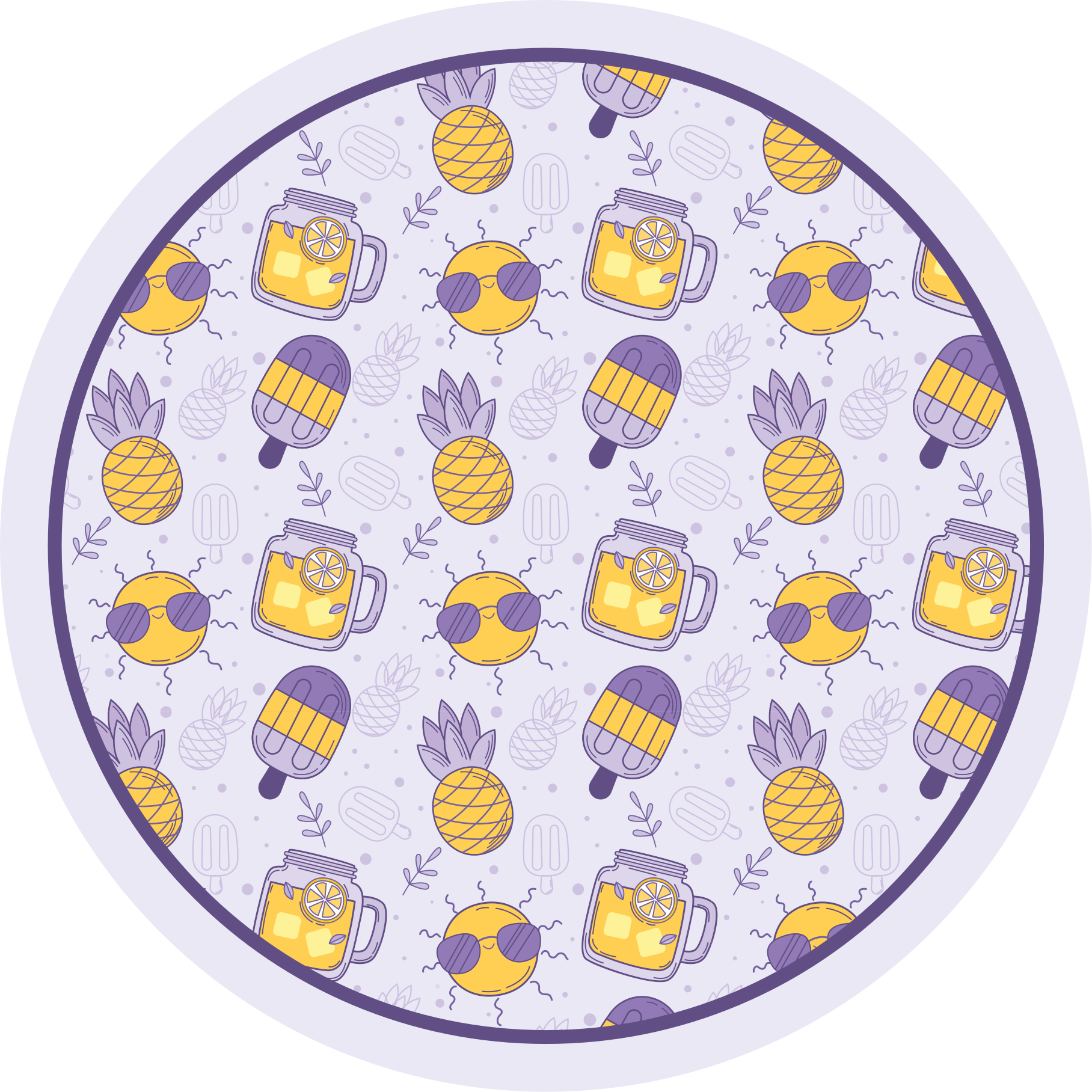 Dziecięcy dywan winylowy tropikalna letnia zabawa - TenStickers