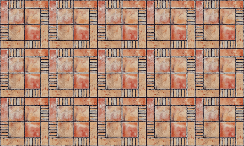 Dywan winylowy imitacja płytek wzory w kratkę - TenStickers