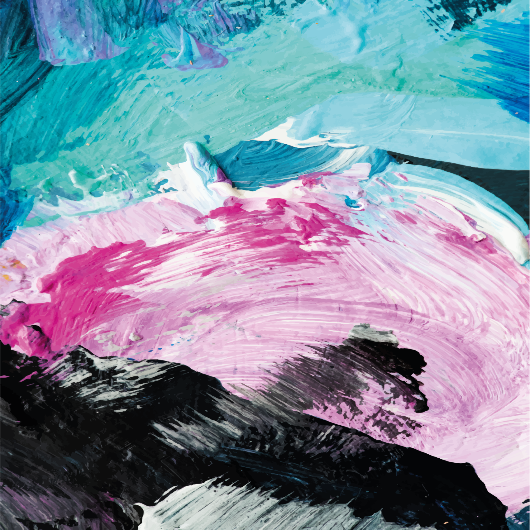 Dywan winylowy tekstura abstrakcyjna eksplozja kolorów - TenStickers