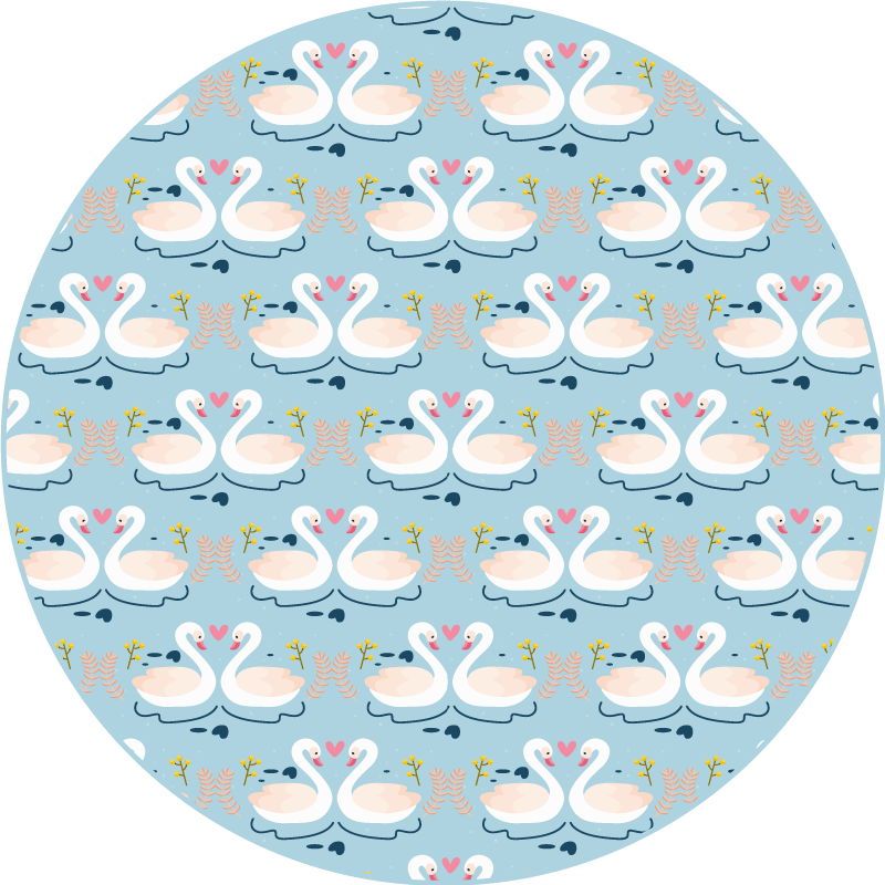 Dywan winylowy zwierzęta uroczy wzór łabędzia - TenStickers