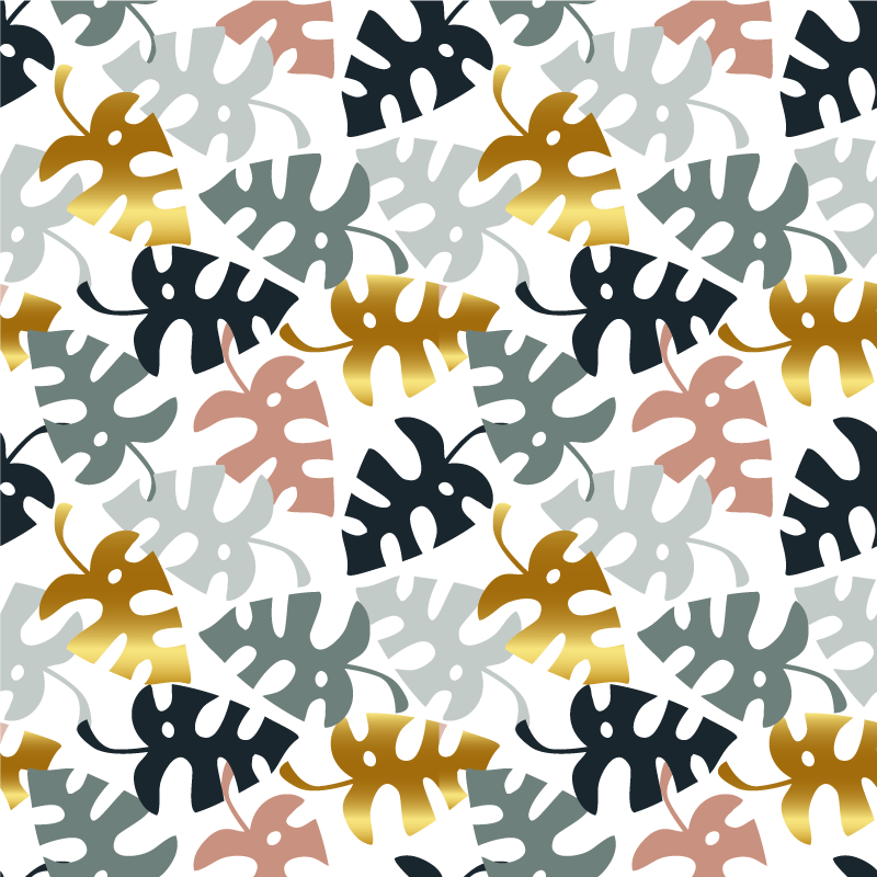 Dywan winylowy natura z liściastym emblematem - TenStickers