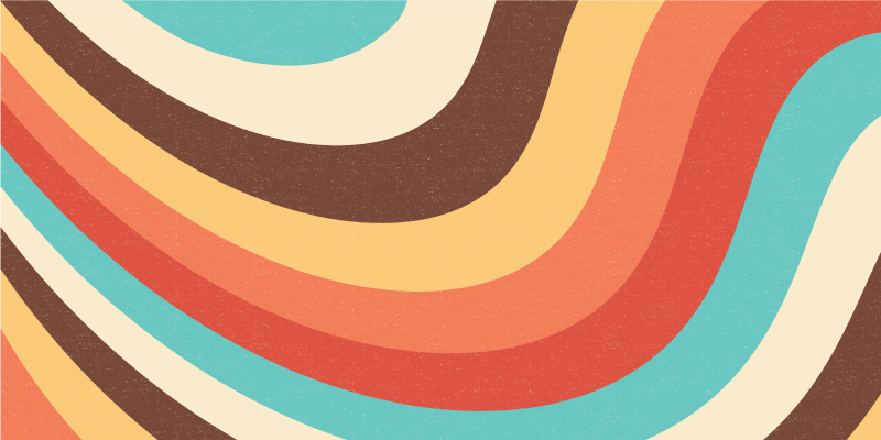 Nowoczesny dywan winylowy wzór fali retro - TenStickers