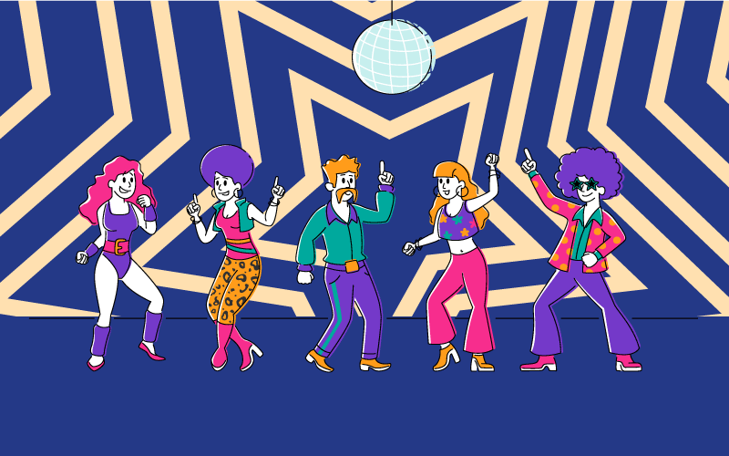 Dziecięcy dywan winylowy impreza taneczna disco - TenStickers