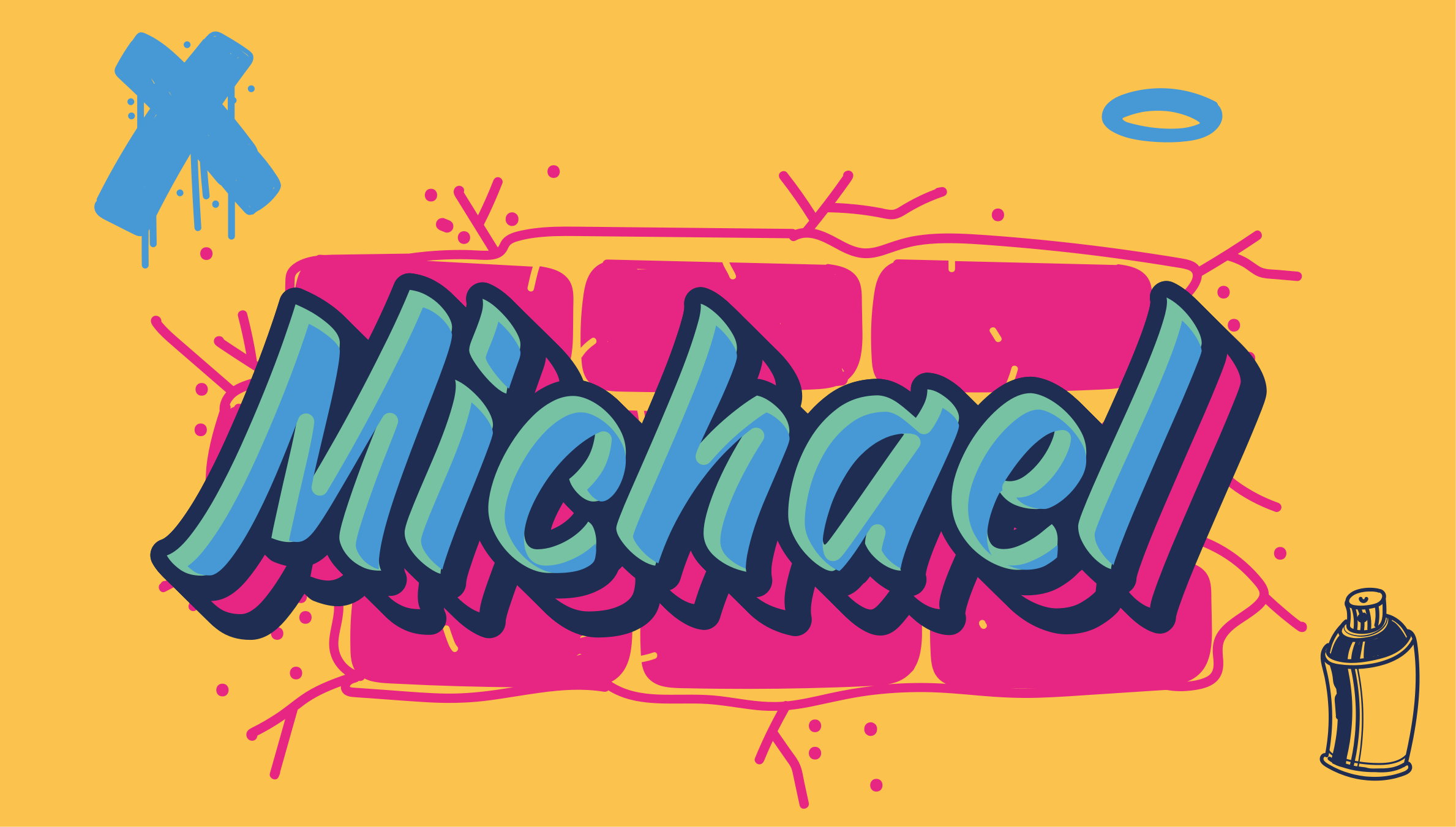 Dziecięcy dywan winylowy nazwa własna graffiti - TenStickers