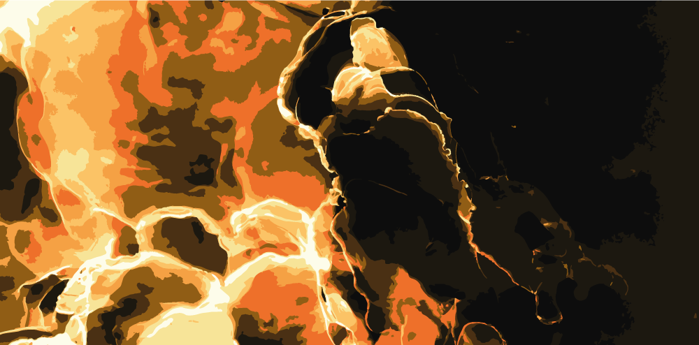 Dywan winylowy marmurowy ognisty efekt - TenStickers