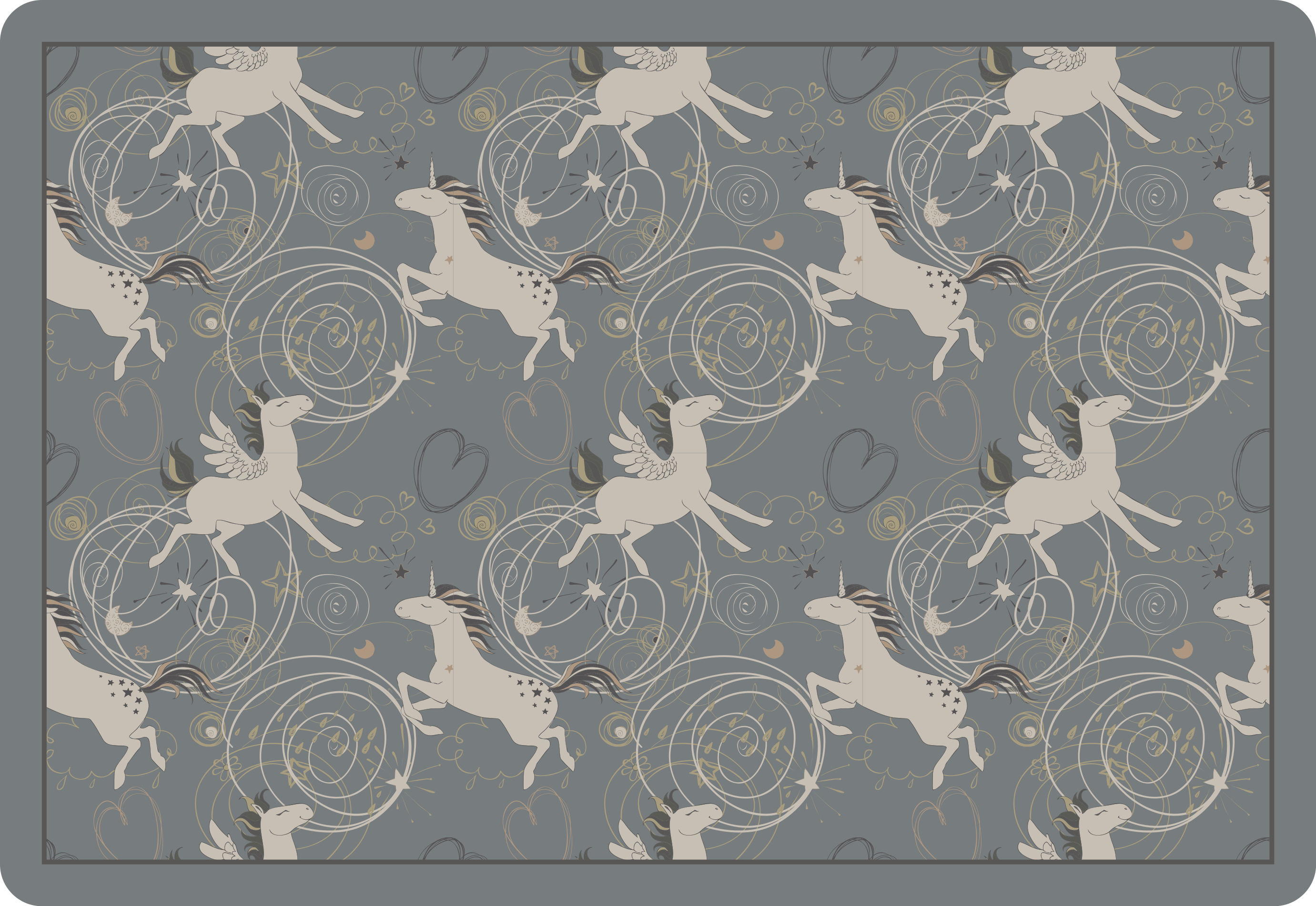 Dywan winylowy dla dziecka w bajkowe jednorożce - TenStickers