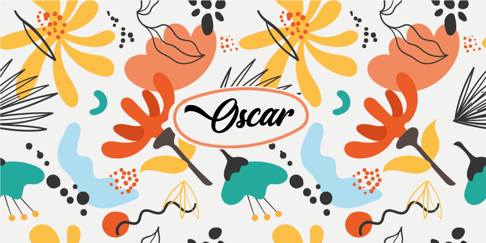 Dywan winylowy do salonu niestandardowe abstrakcyjne kwiaty - TenStickers