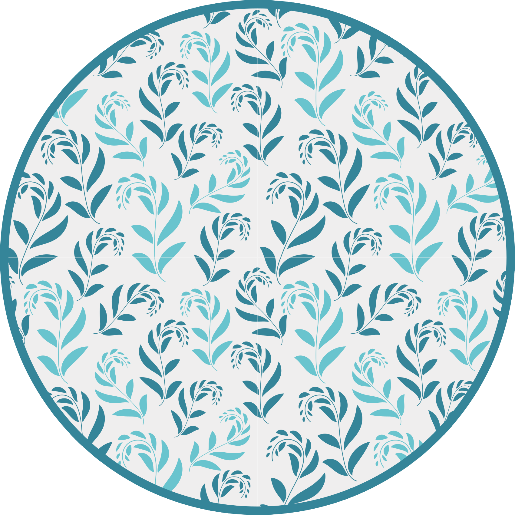Dywan winylowy w kwiaty i rośliny inspiracja liściami - TenStickers