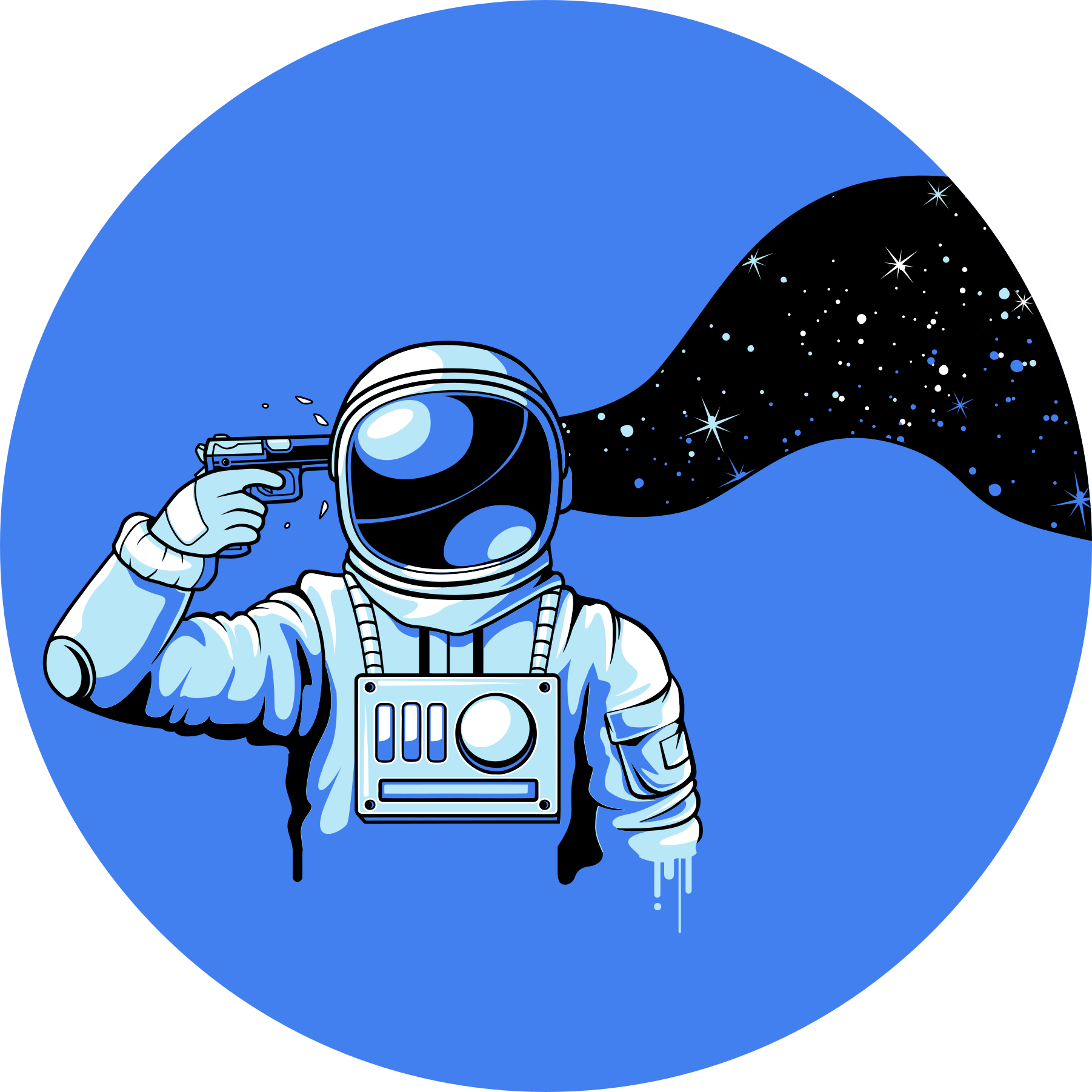 Dywan winylowy dla nastolatków kosmiczna scena astronauty - TenStickers