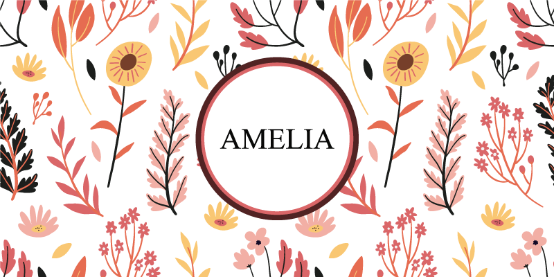 Dywan winylowy z imieniem nazwa w stylu natury - TenStickers