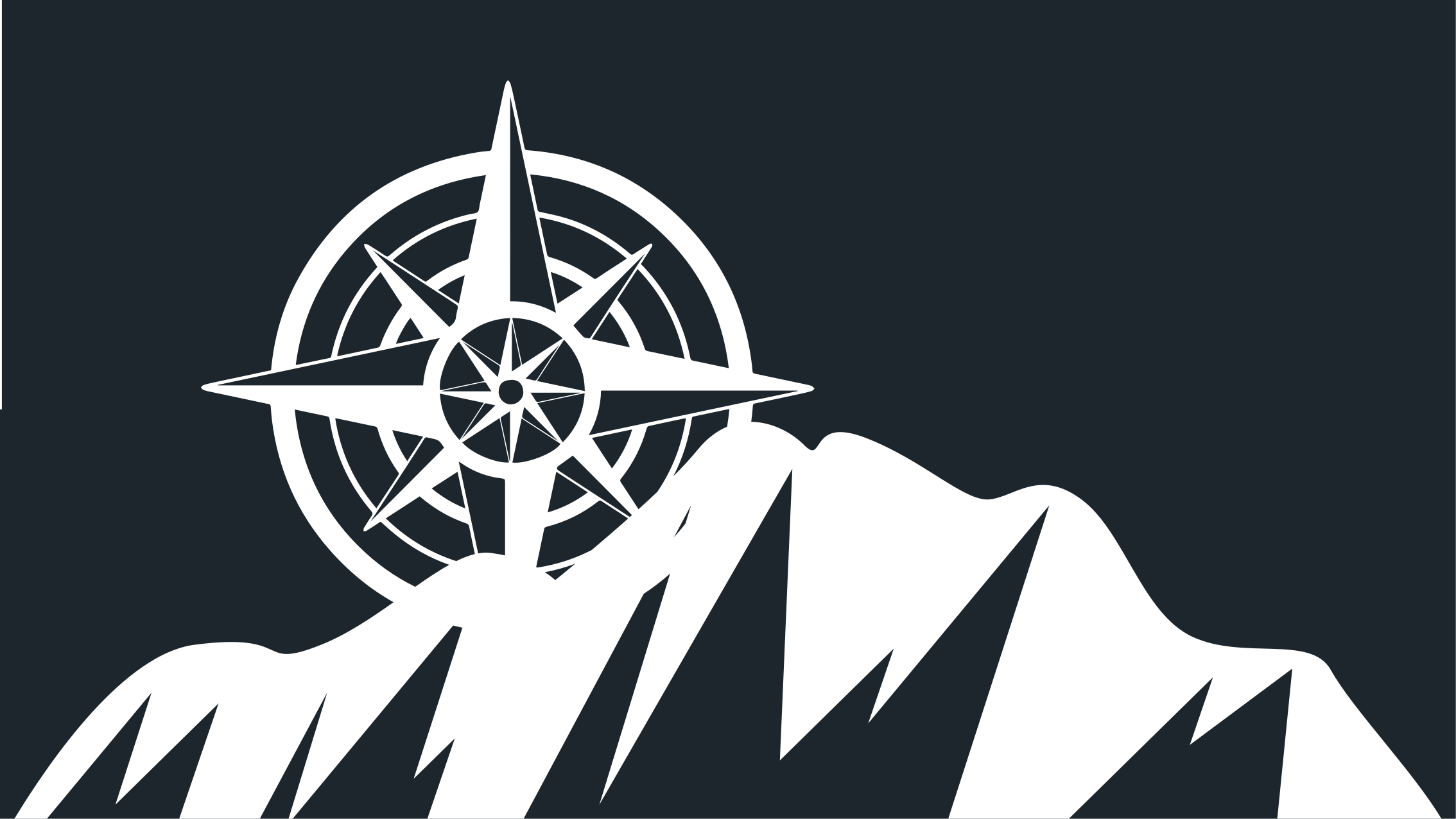 Nowoczesny dywan winylowy kompas górski - TenStickers