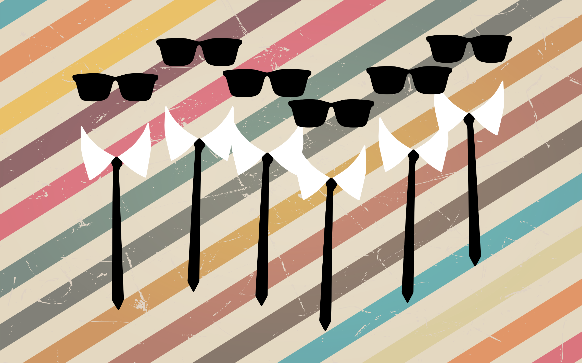 Dywan winylowy w paski elegancki strój grupowy - TenStickers