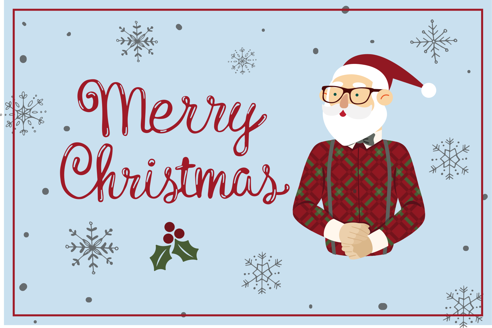 Dywan winylowy Wesołych świąt hipsterskich - TenStickers