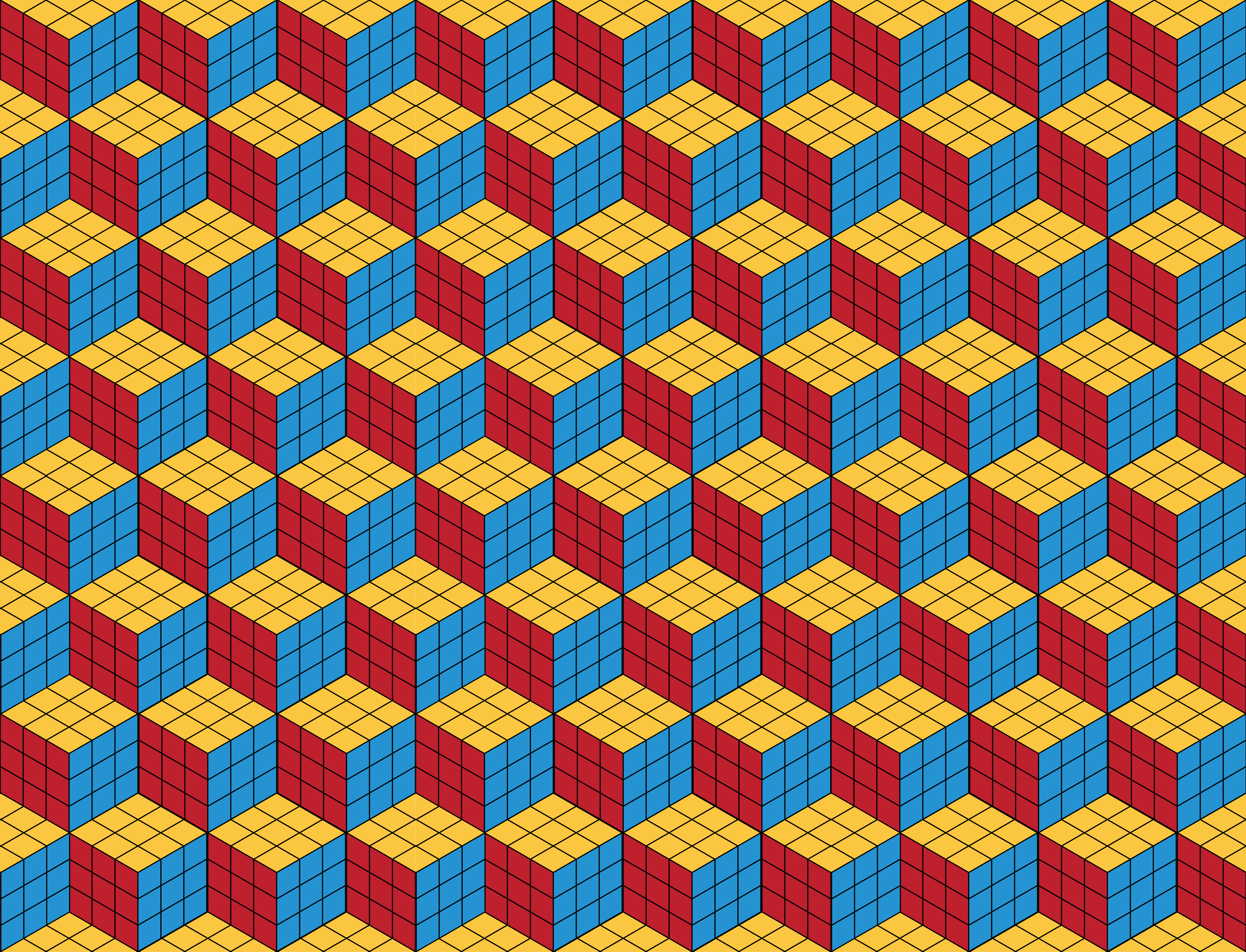 Dywan winylowy z grą wzór układanki sześciennej - TenStickers