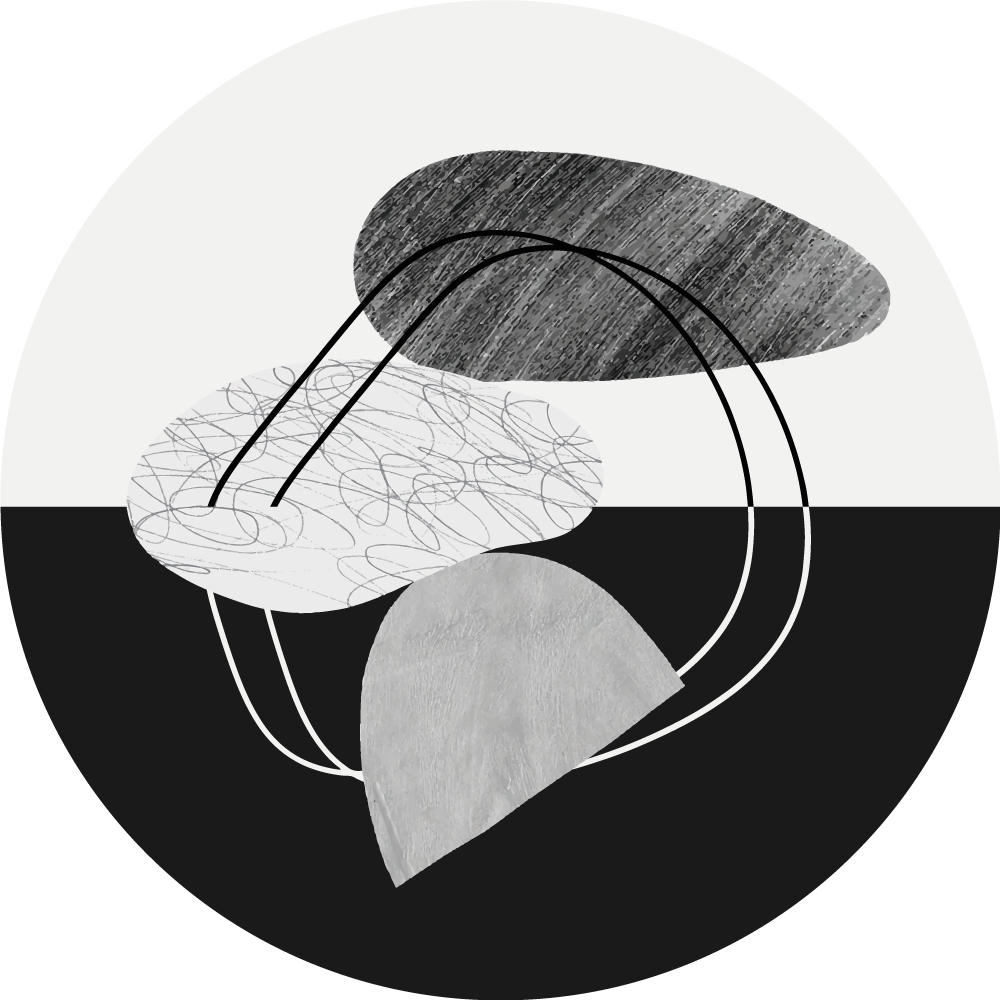 Minimalistyczny dywan winylowy z abstrakcyjnymi kształtami - TenStickers