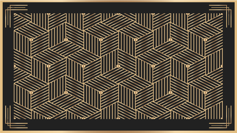 Dywan winylowy wzór geometryczny stylowy motyw - TenStickers