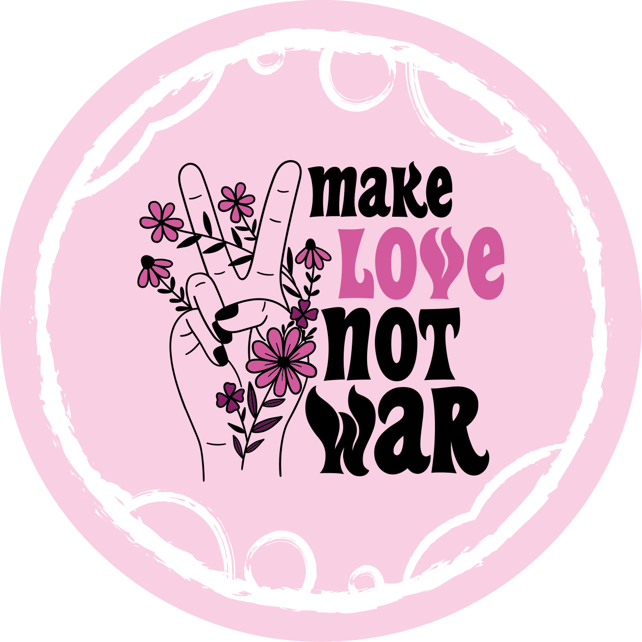 Dywan winylowy napisy przesłanie o spokojnej miłości - TenStickers