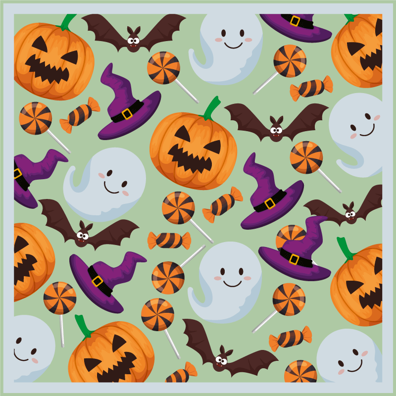 Dywan winylowy na halloween wesołych świąt halloweenowych - TenStickers