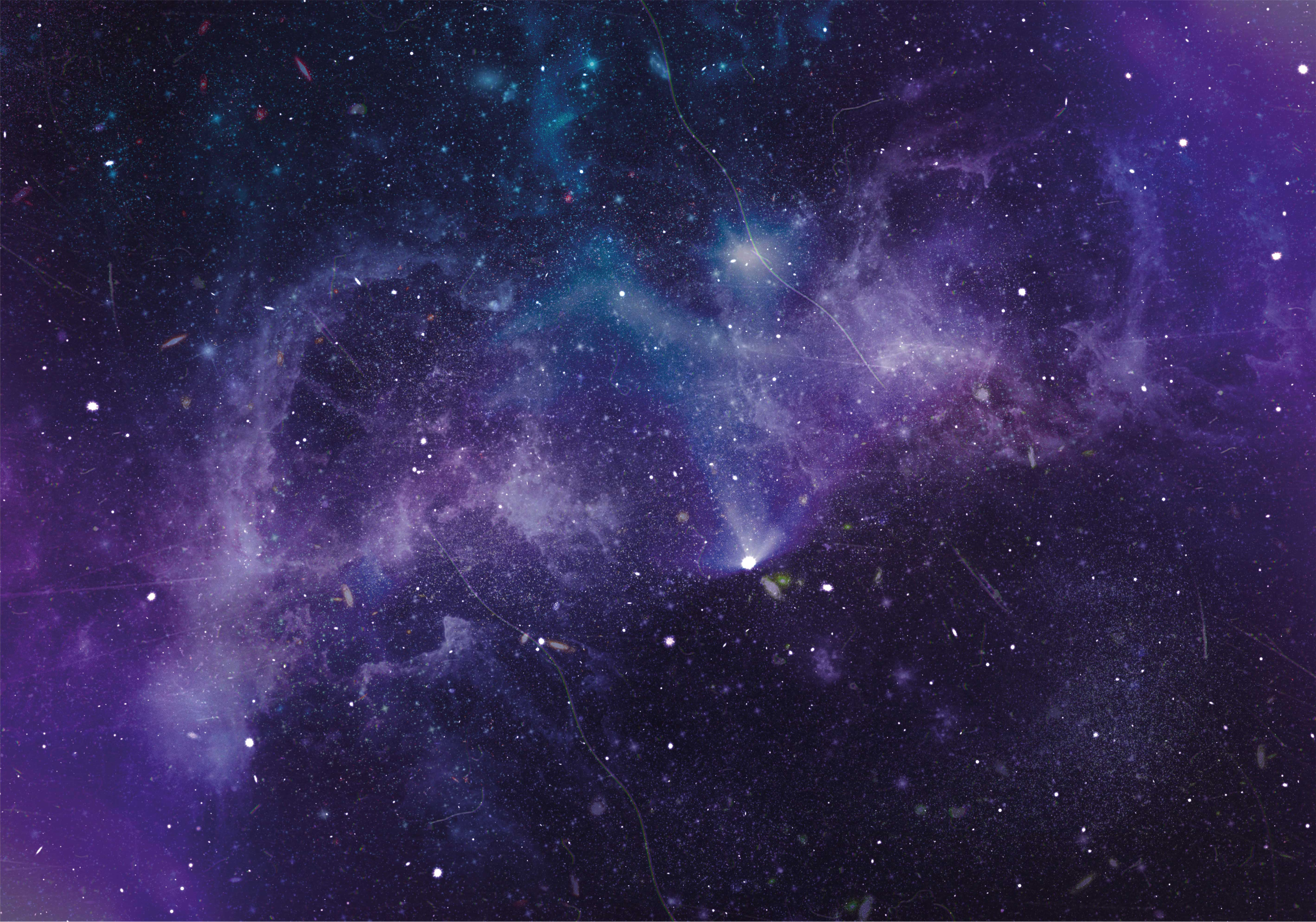 Dywan winylowy w gwiazdki scena kosmicznej galaktyki - TenStickers