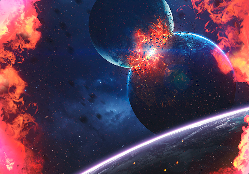 Dywan winylowy w gwiazdki kosmiczna galaktyczna przygoda - TenStickers