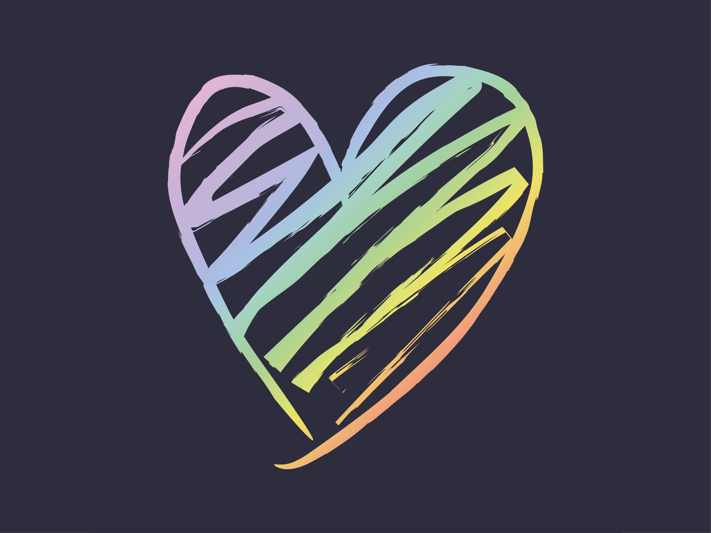 Prostokątny dywan winylowy Tęczowe holograficzne linie serca - TenStickers