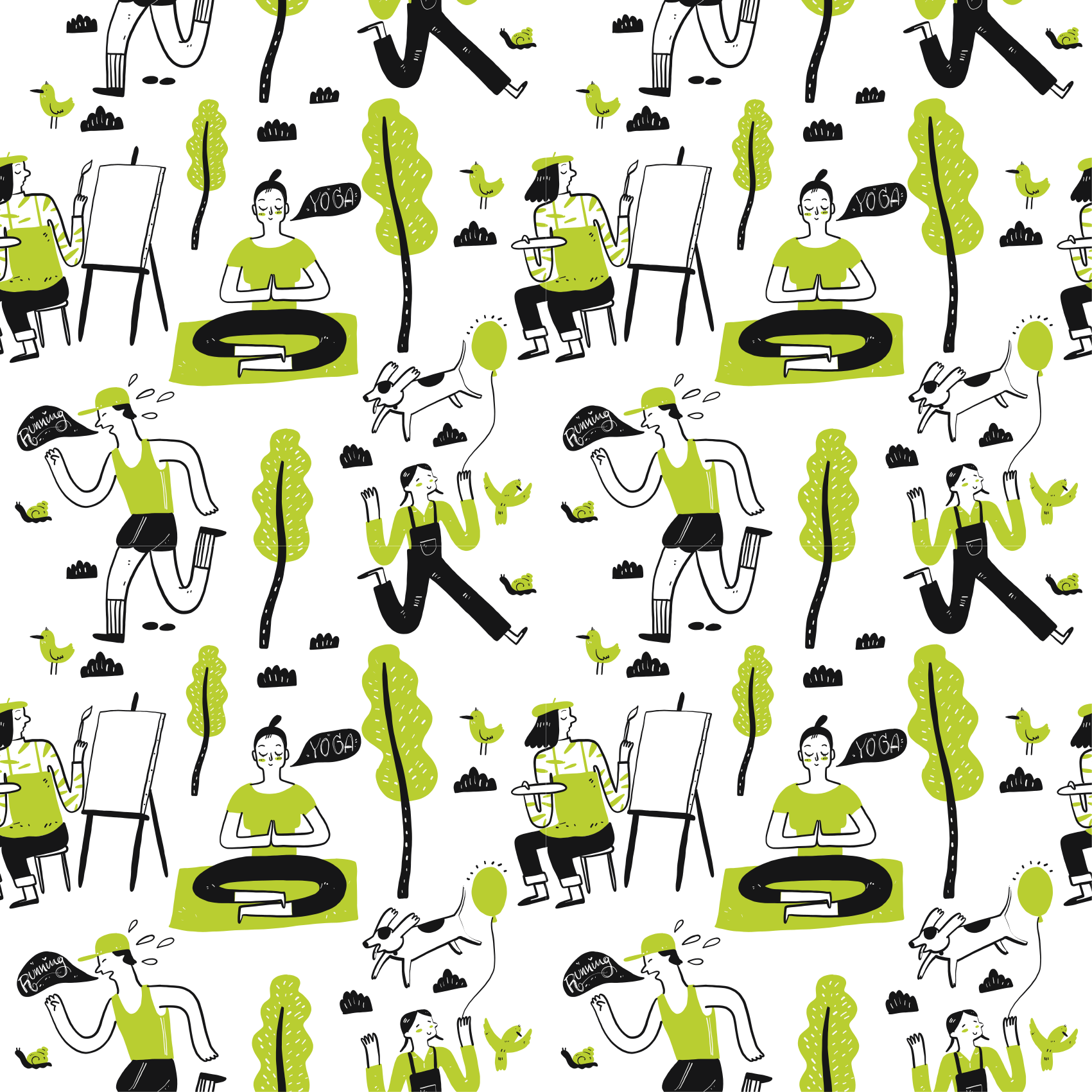 Dywan winylowy tekstura zabawne sceny miejskie - TenStickers