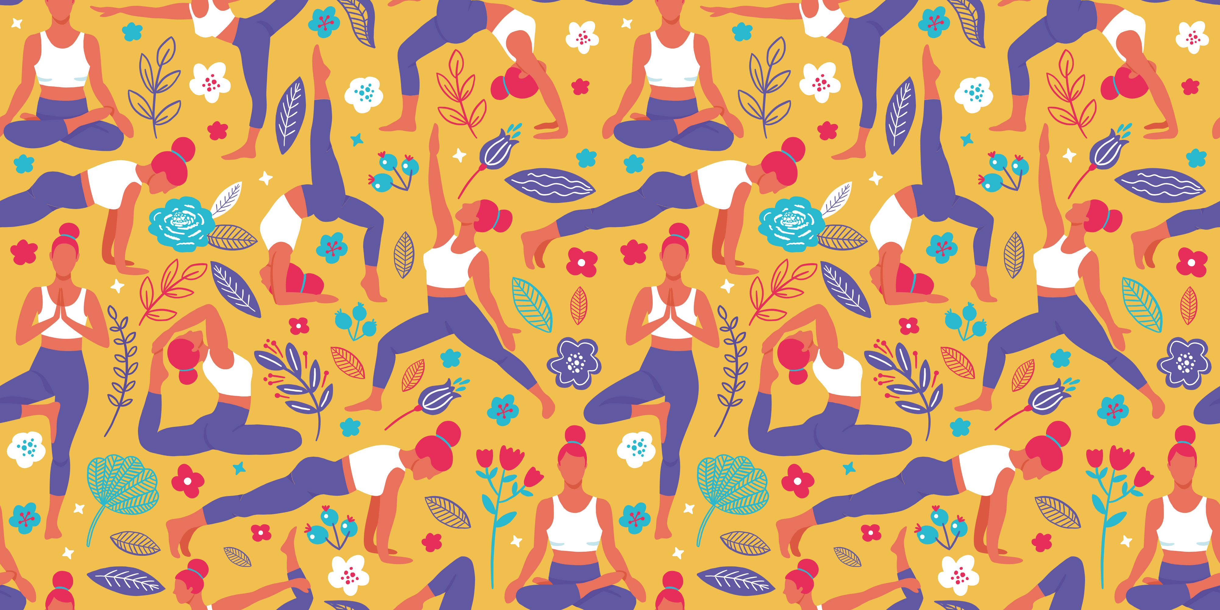 Dywan winylowy dla nastolatków żywe motywy jogi - TenStickers