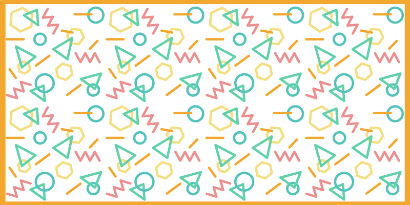 Dziecięcy dywan winylowy kolorowe wzory kształtów - TenStickers