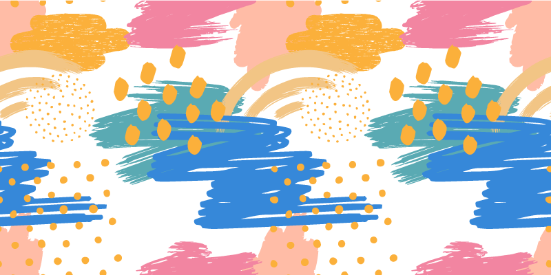 Nowoczesny dywan winylowy kolorowe pociągnięcia pędzlem - TenStickers