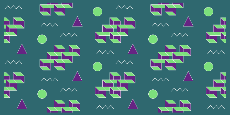 Dywan winylowy retro kolorowe kształty bloków - TenStickers