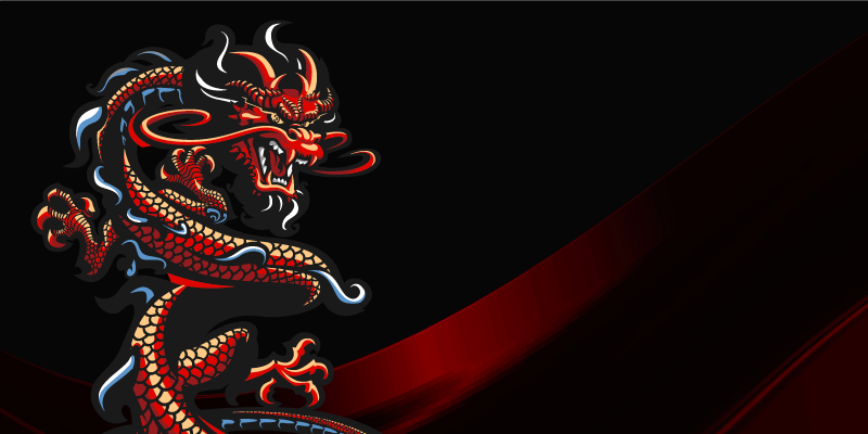 Dywan winylowy dla nastolatków ilustracja smoka - TenStickers