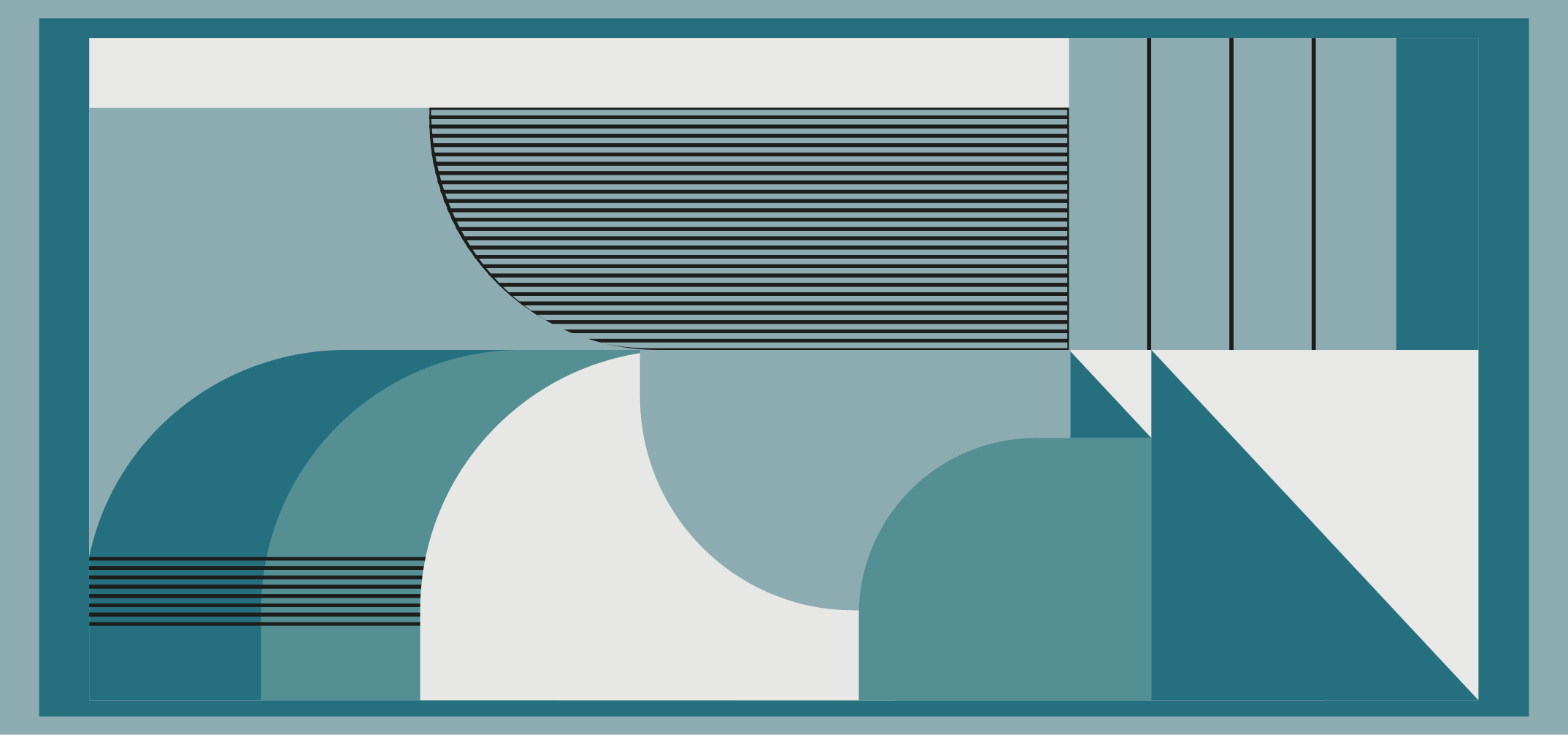 Nowoczesny dywan winylowy niebieskie abstrakcyjne kształty - TenStickers