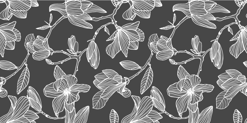 Dywan winylowy w kwiaty i rośliny elementy botaniczne - TenStickers