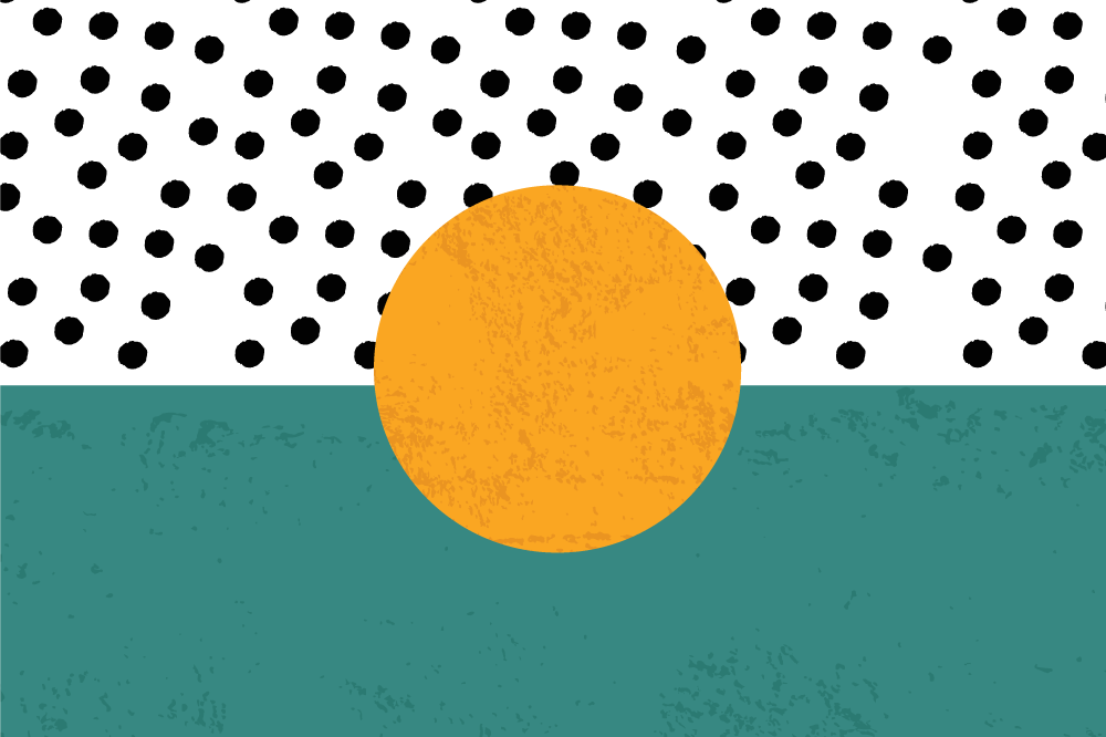 Minimalistyczny dywan winylowy kółko i kropki - TenStickers