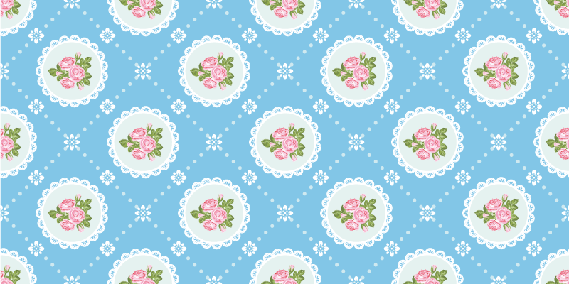 Dywan winylowy retro floral Lace Pattern - TenStickers