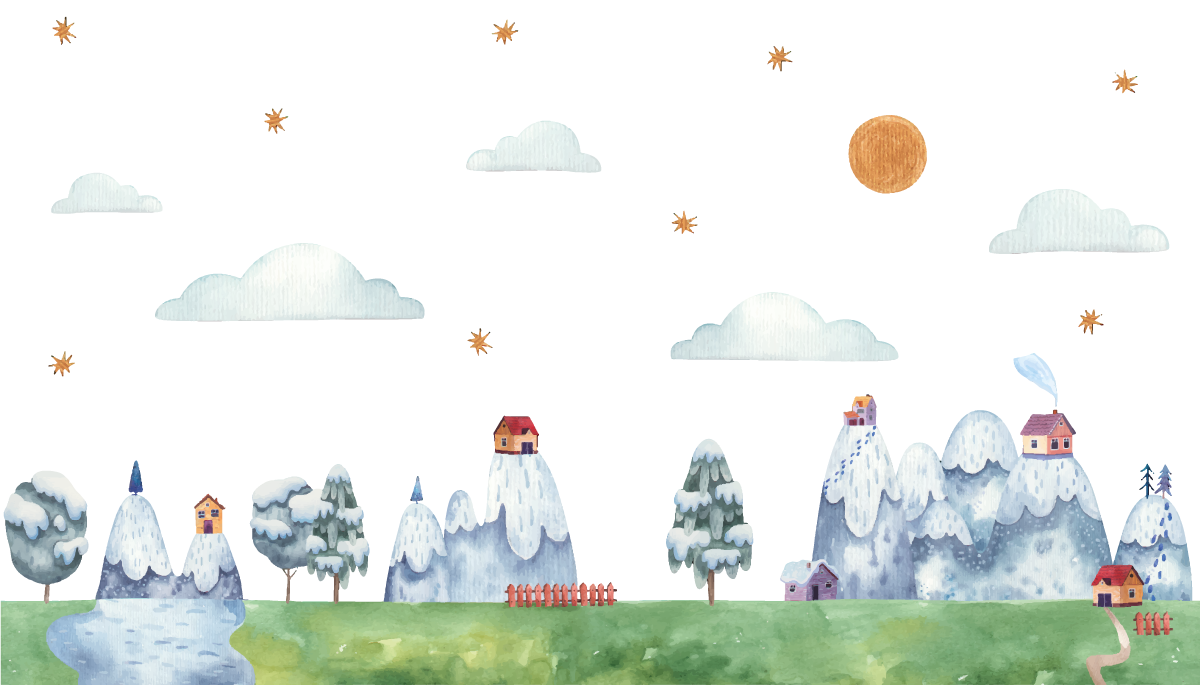 Dywan winylowy dla dzieci zaczarowana scena krajobrazowa - TenStickers