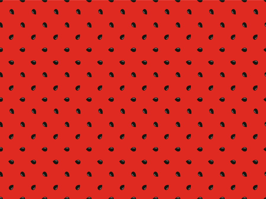 Dywan winylowy do kuchni czerwony wzór nasion - TenStickers