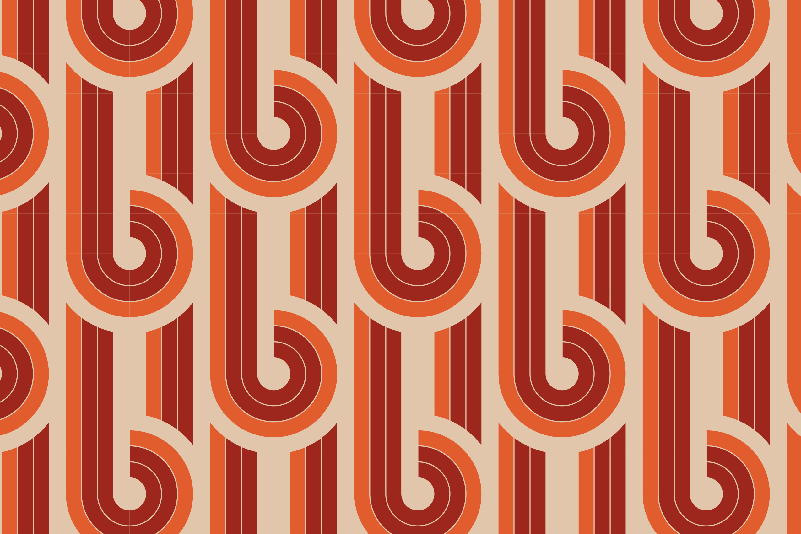 Dywan winylowy wzór geometryczny w stylu retro - TenStickers