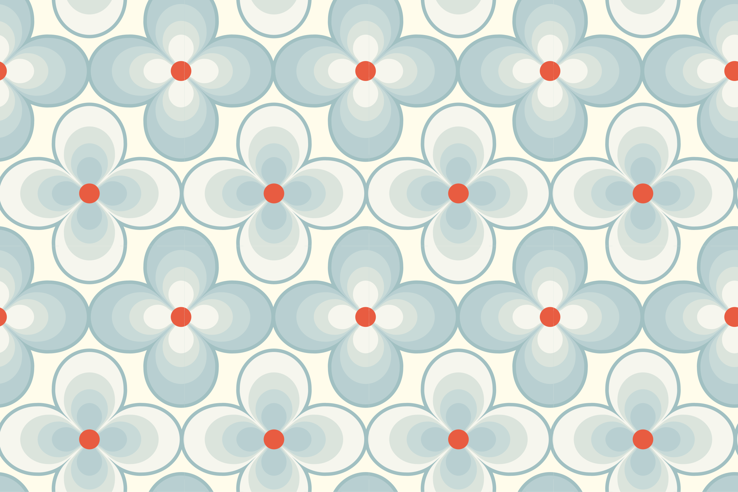 Dywan winylowy imitacja płytek geometryczny wzór kwiatów - TenStickers