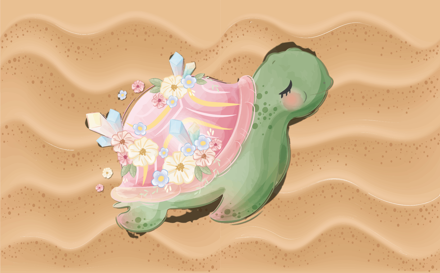 Dywan winylowy dla dzieci oaza żółwi morskich - TenStickers