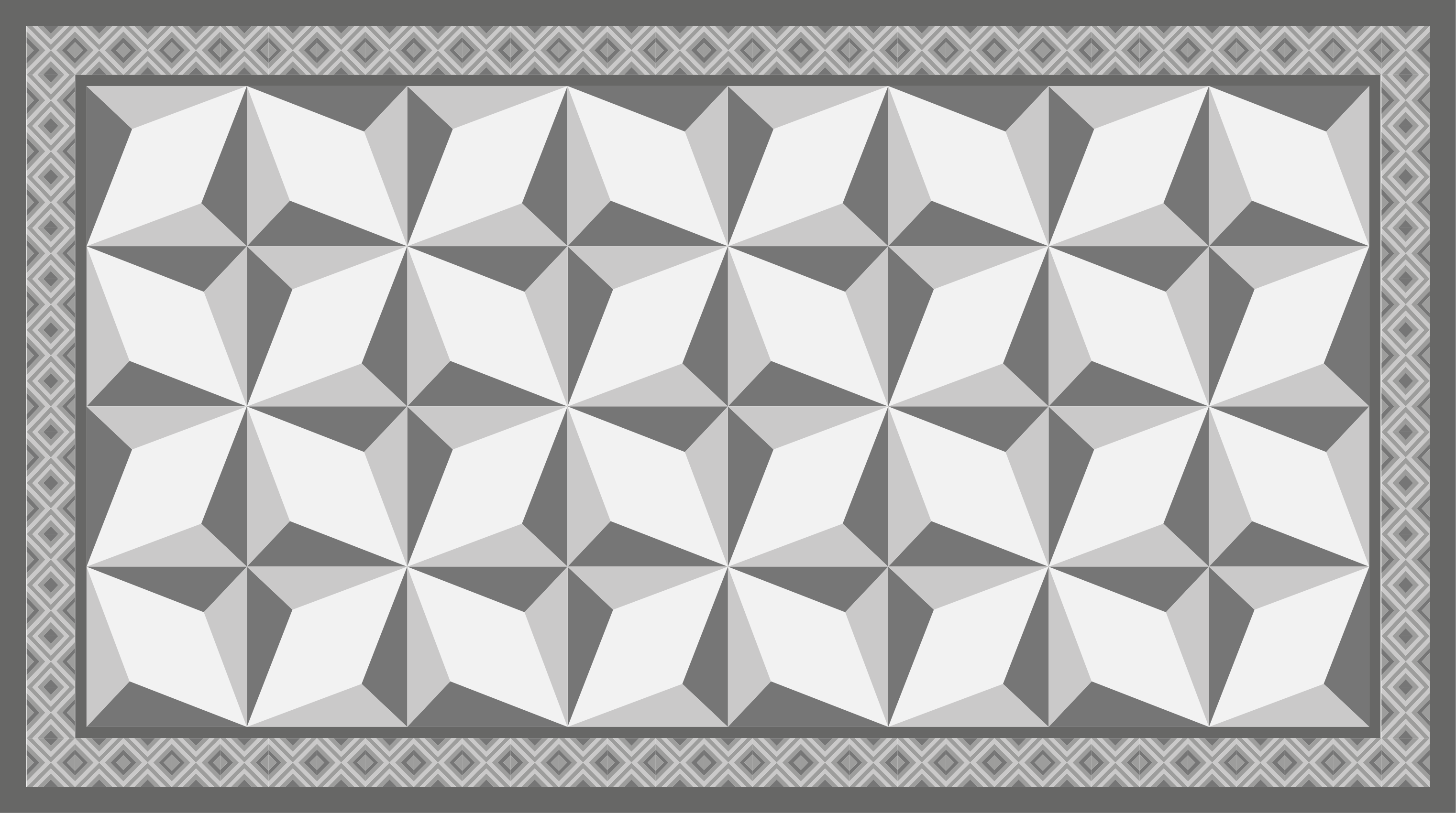 Dywan winylowy wzór geometryczny iluzja geometryczna - TenStickers
