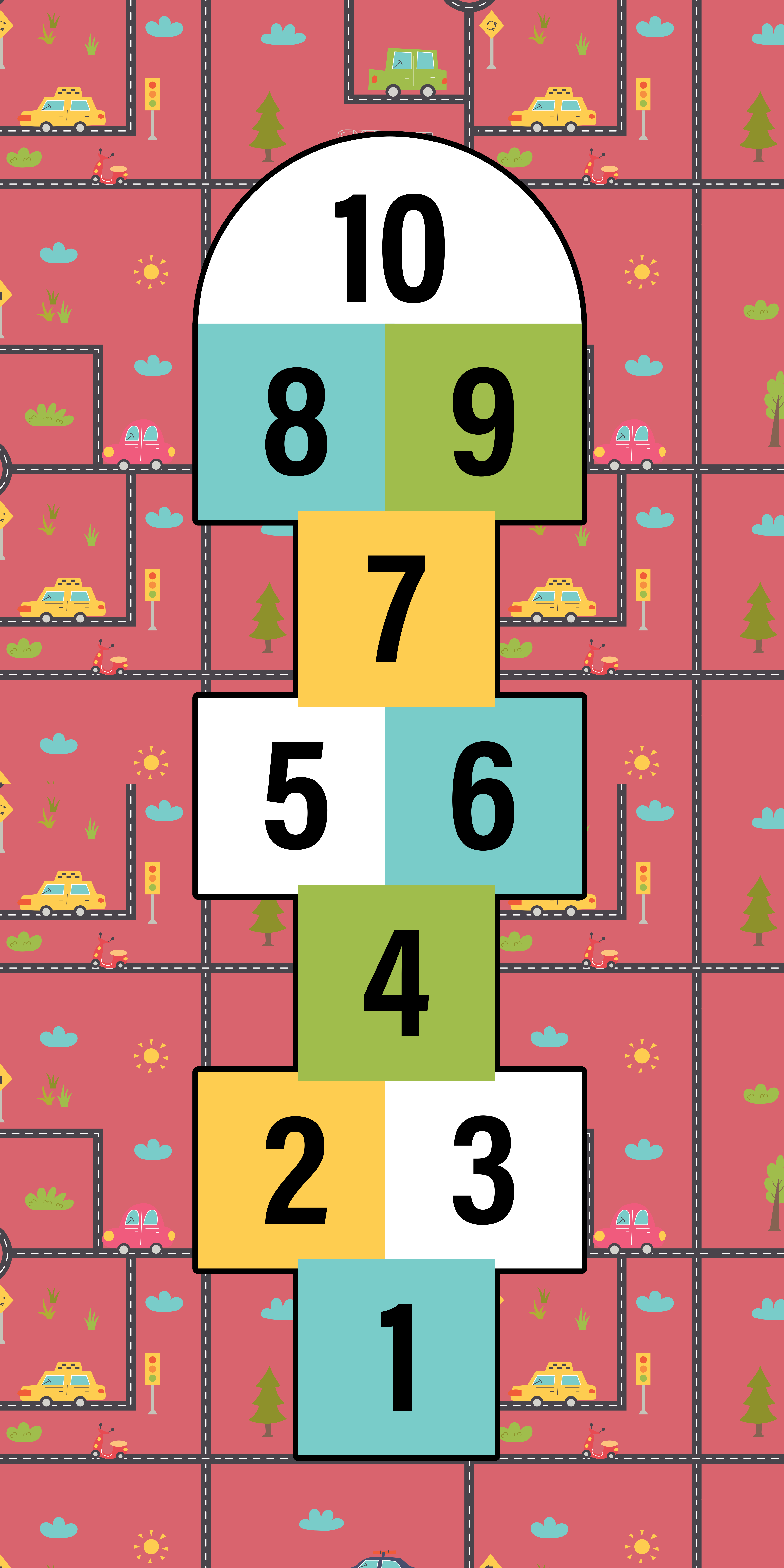 Dywan winylowy z grami czas gry w klasy - TenStickers