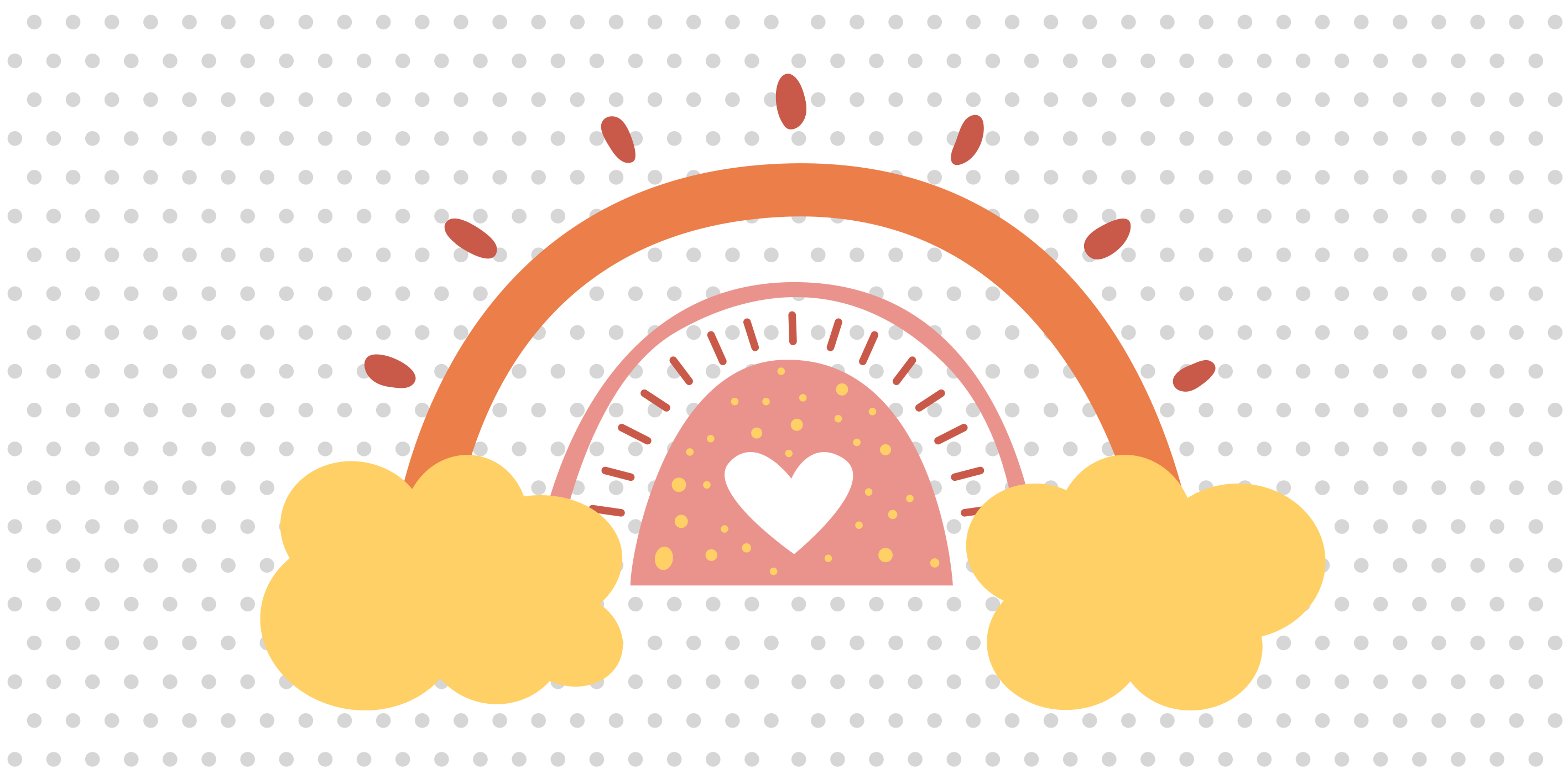 Dywan winylowy dziecięcy tęczowy krajobraz chmur - TenStickers