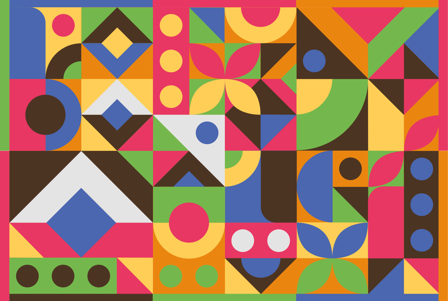 Dywan winylowy wzór geometryczny wybuch kształtów - TenStickers