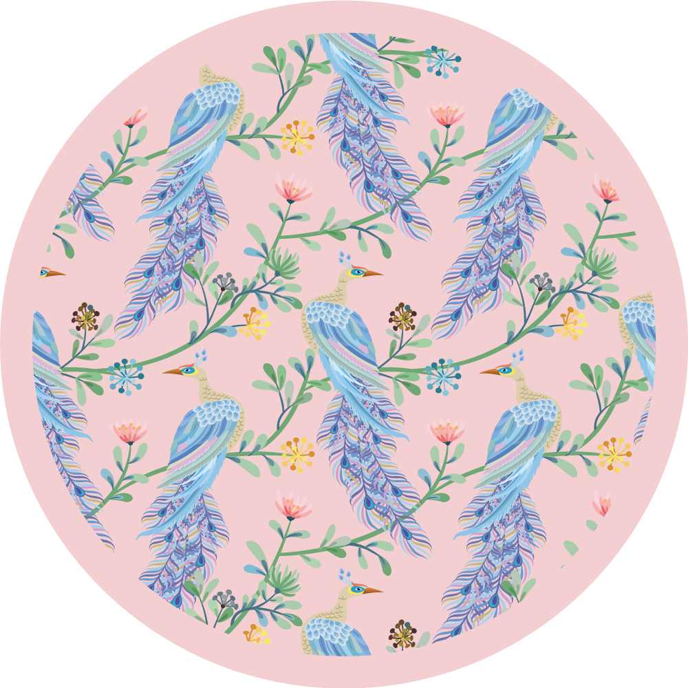 Dywan winylowy w kwiaty i rośliny piórkowe rośliny - TenStickers