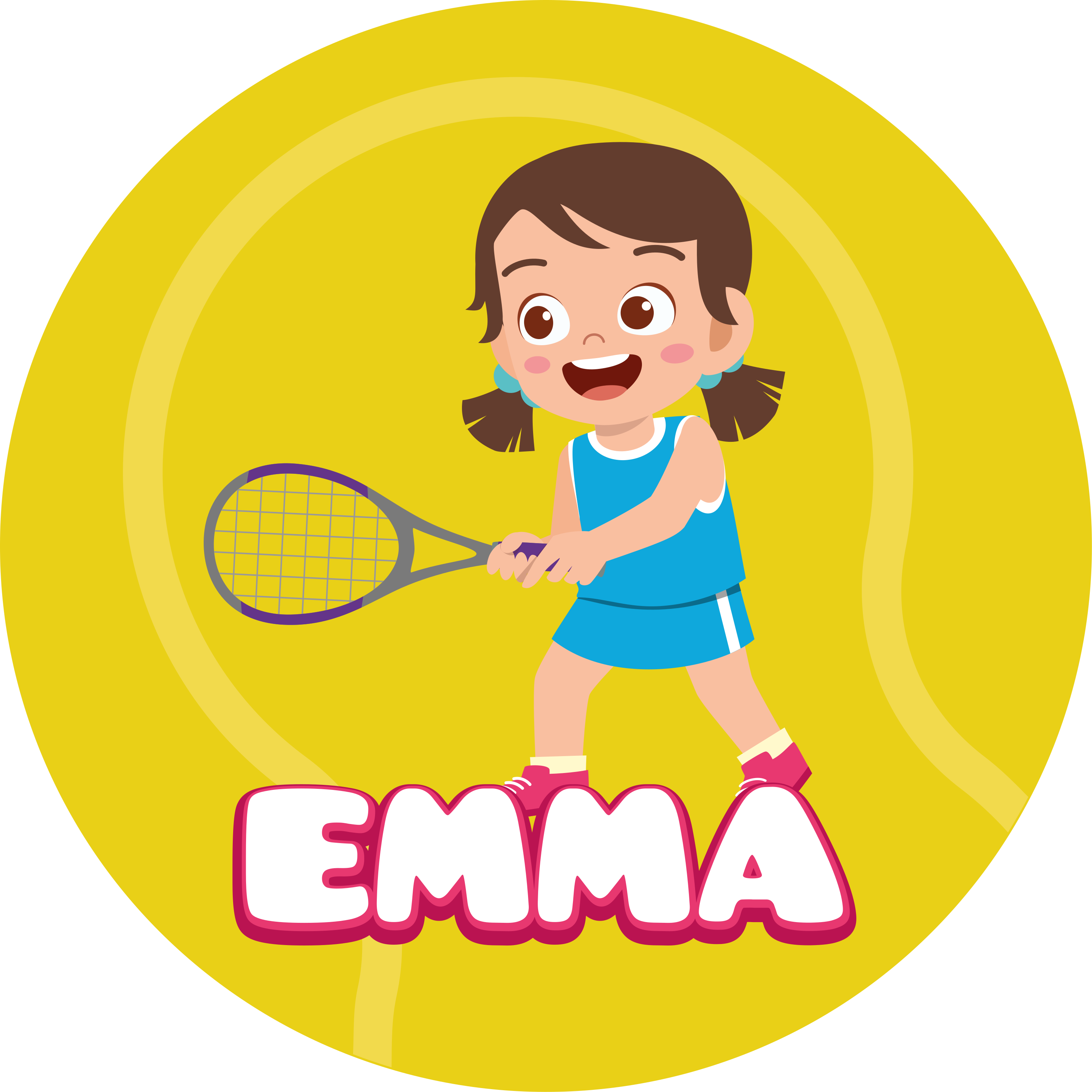 Dywan winylowy z imieniem spersonalizowany tenis - TenStickers