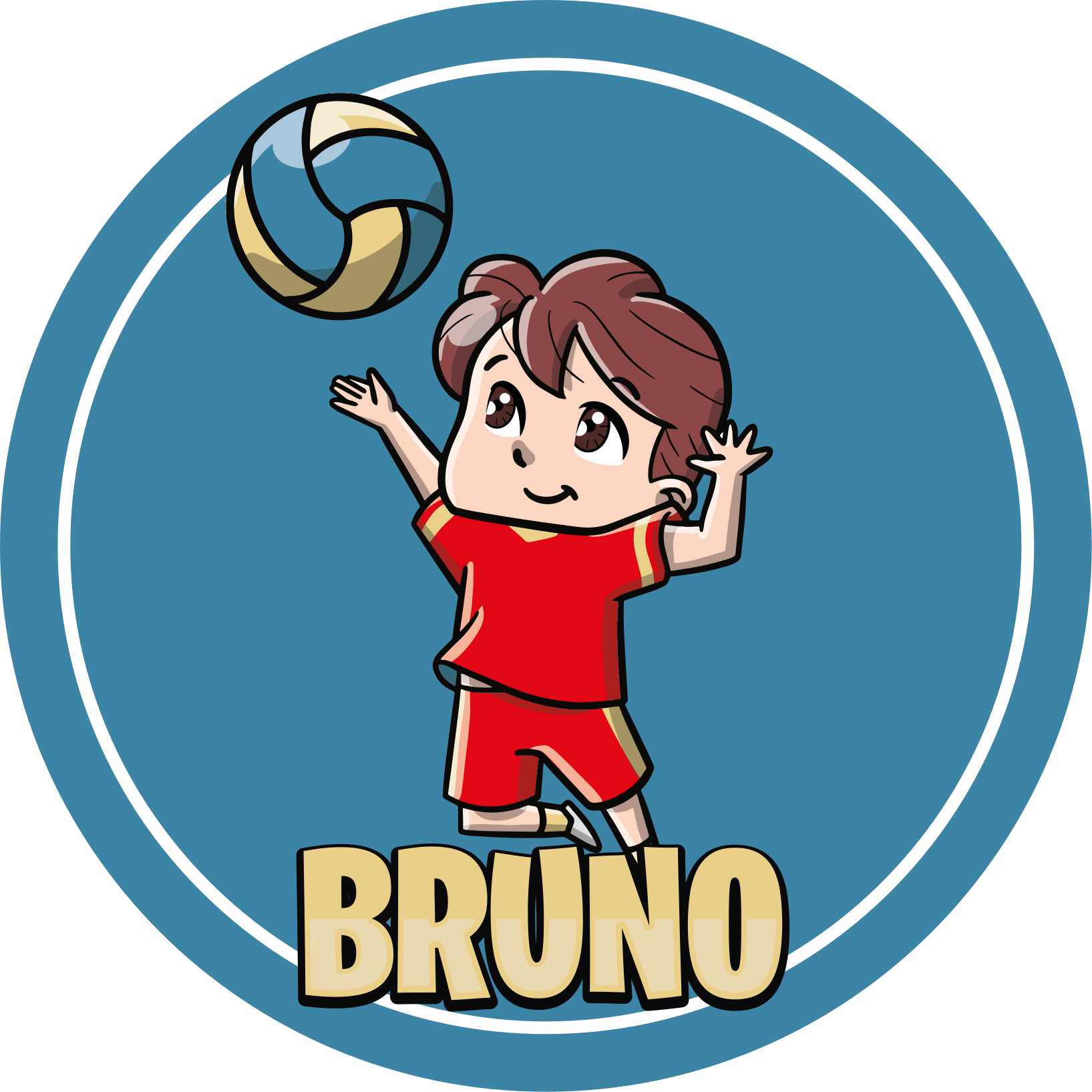 Dywan winylowy z imieniem konfigurowalny sport - TenStickers