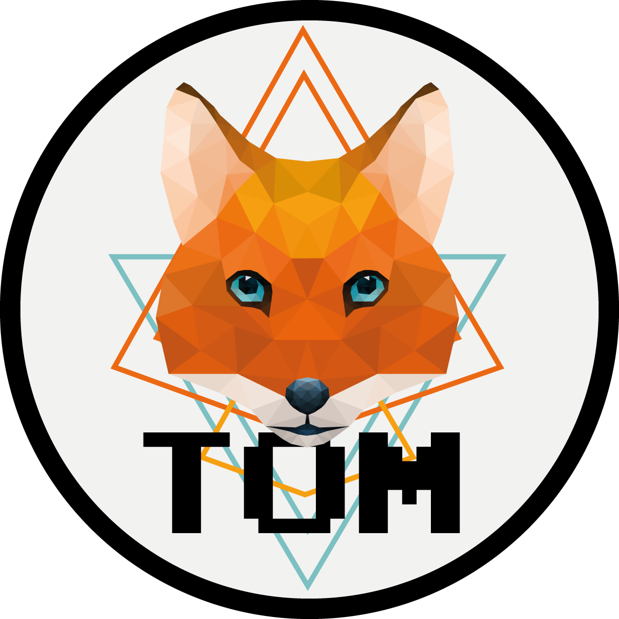 Dywan winylowy z imieniem geometryczne koło lisa - TenStickers